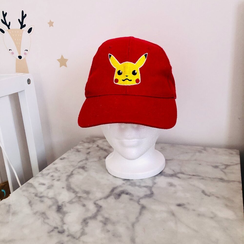 Pokémon Pikachu Embroidered Red Baseball Cap - Kids Size 50cm